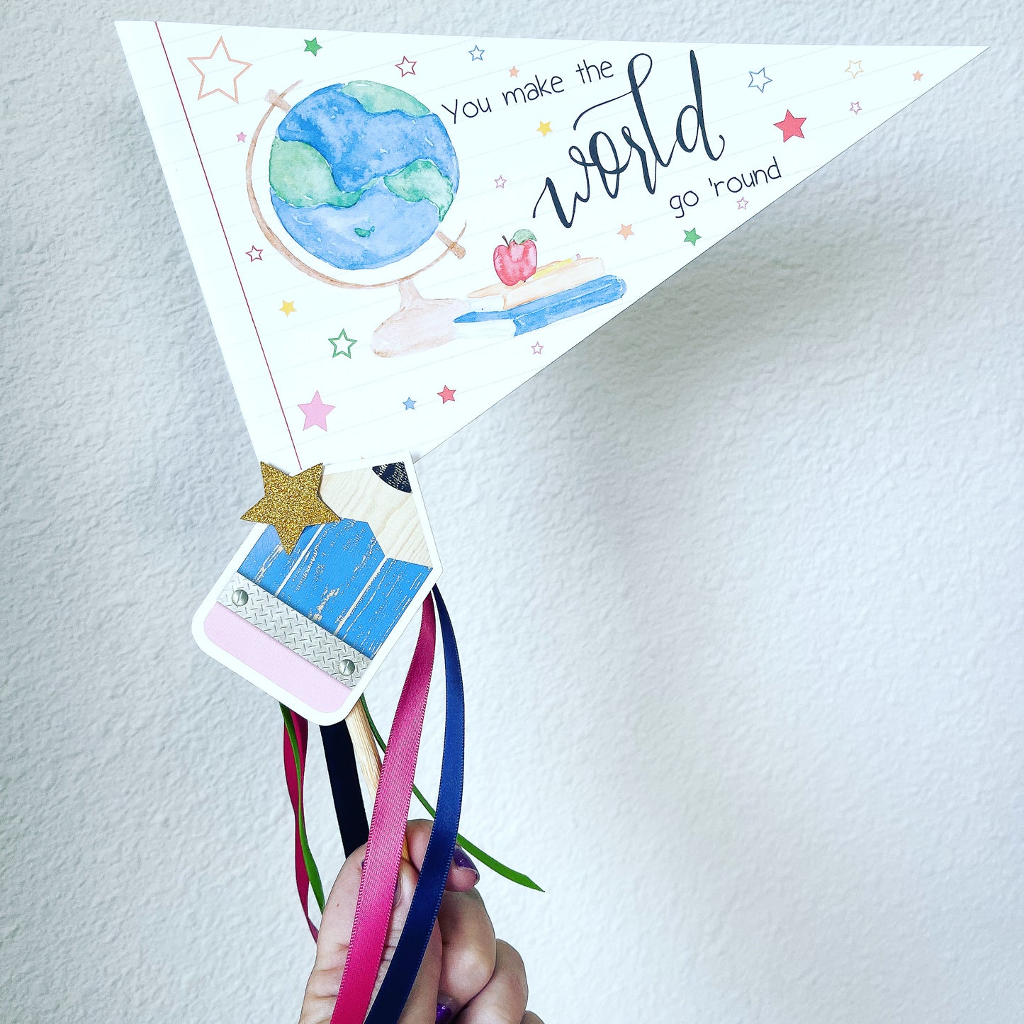 DISCONTINUED Teacher Appreciation Party Flag, Teacher Gift Back to School