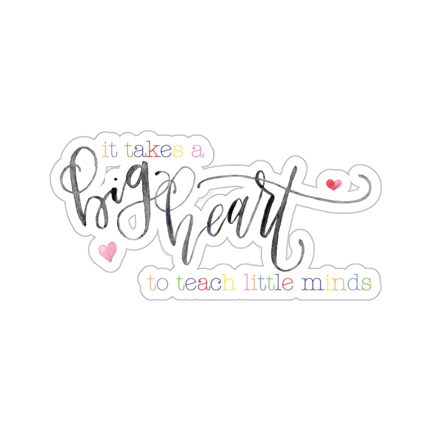 Big Heart Teacher Appreciation Sticker
