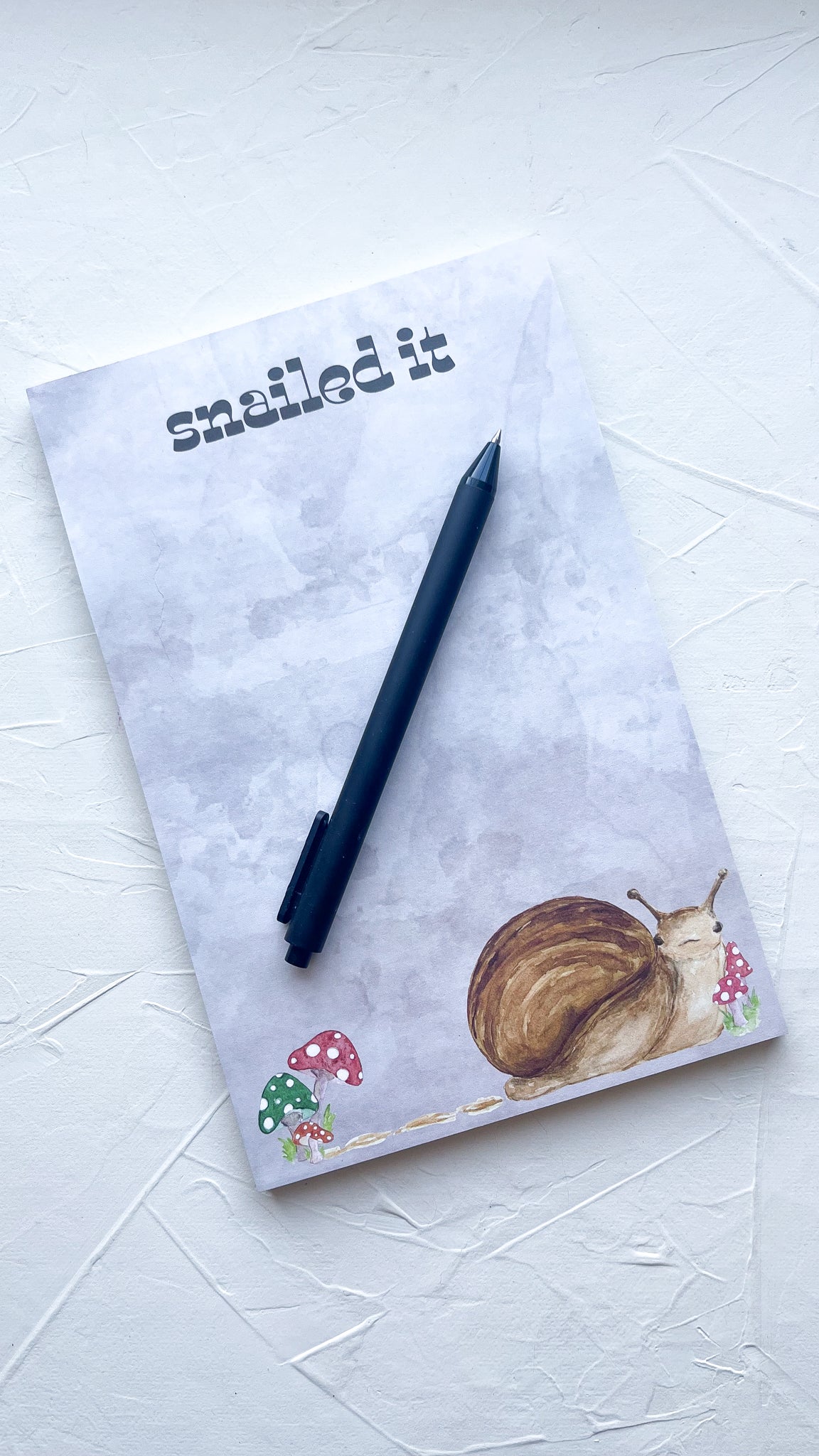 Snailed it Whimsical Watercolor Notepad