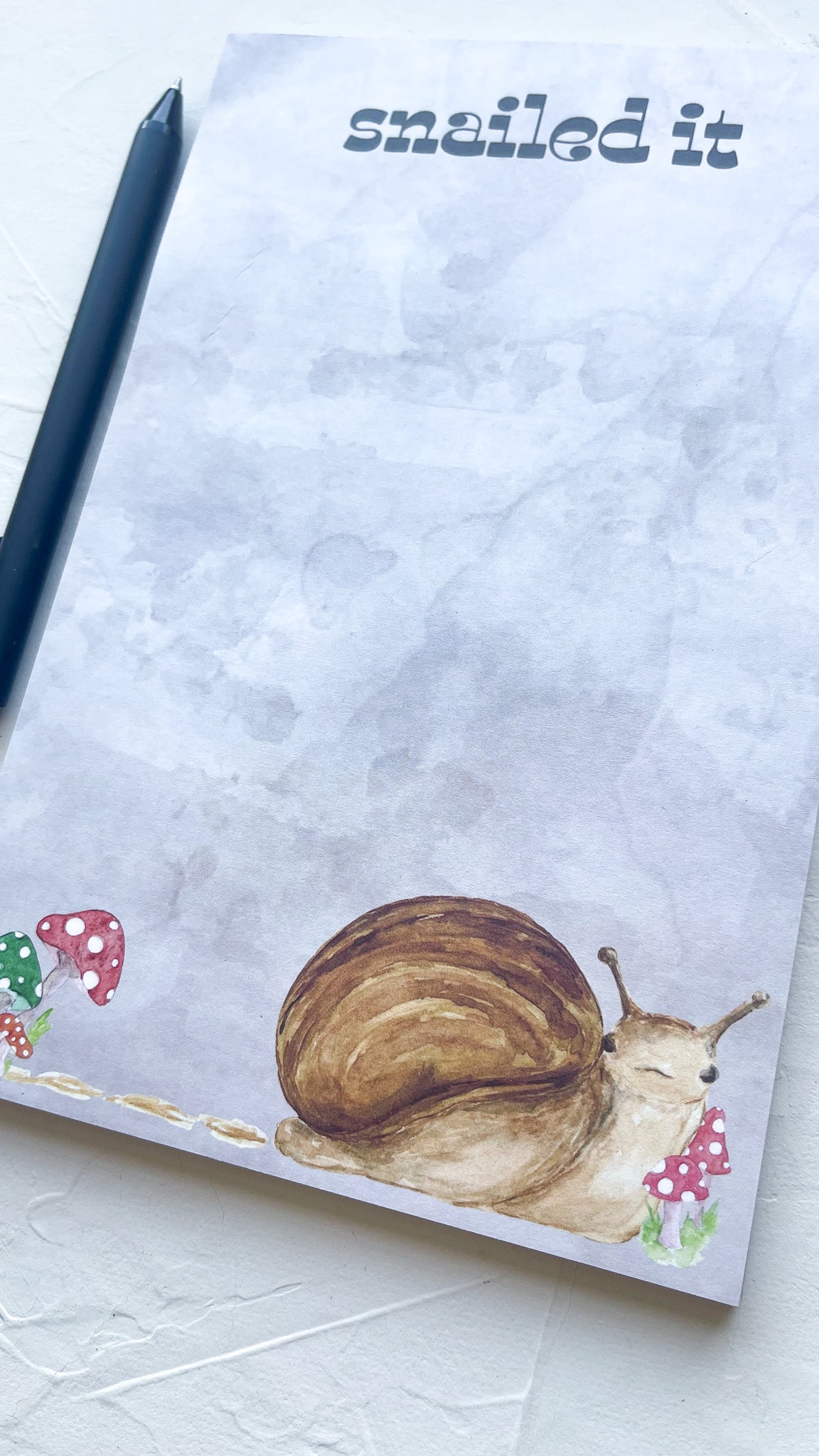 Snailed it Whimsical Watercolor Notepad