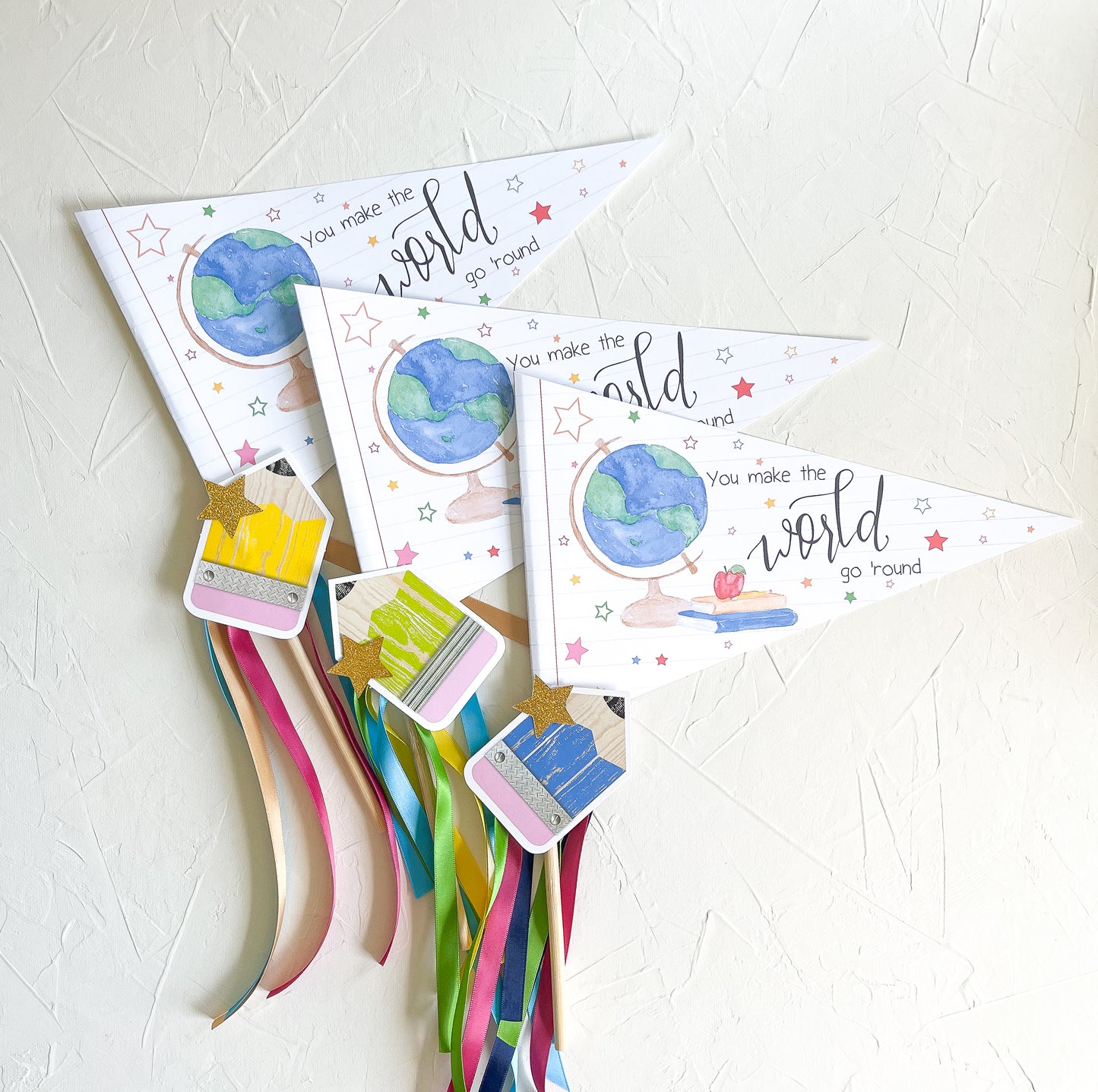 DISCONTINUED Teacher Appreciation Party Flag, Teacher Gift Back to School