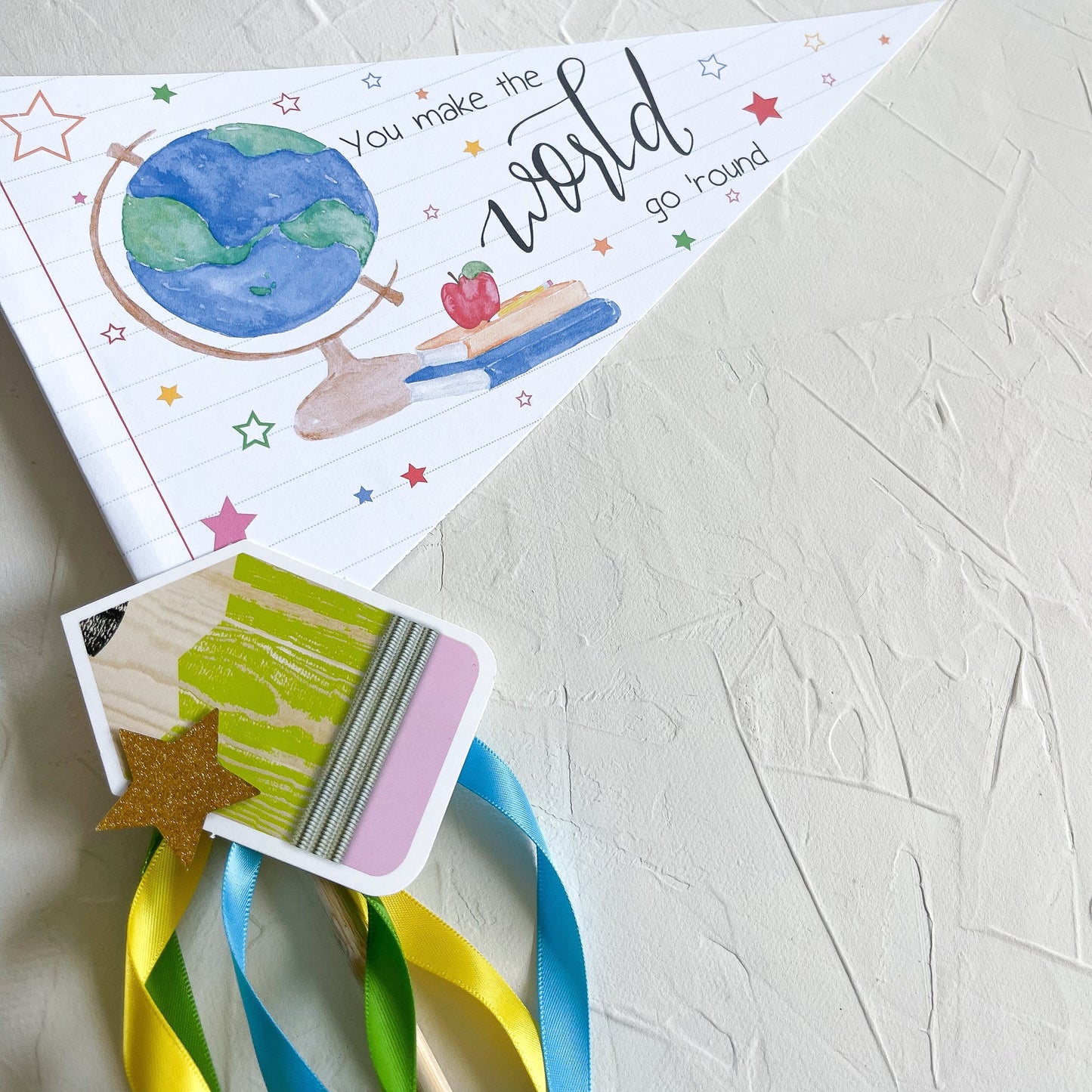 DISCONTINUED Teacher Appreciation Party Flag, Teacher Gift Back to School