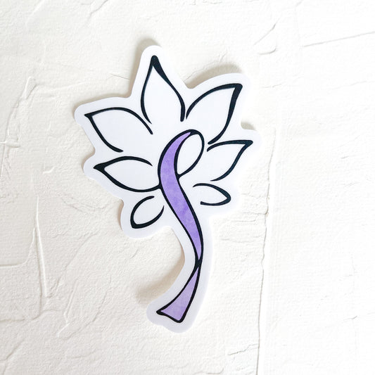 Cancer Ribbon Sticker- Pancreatic Cancer