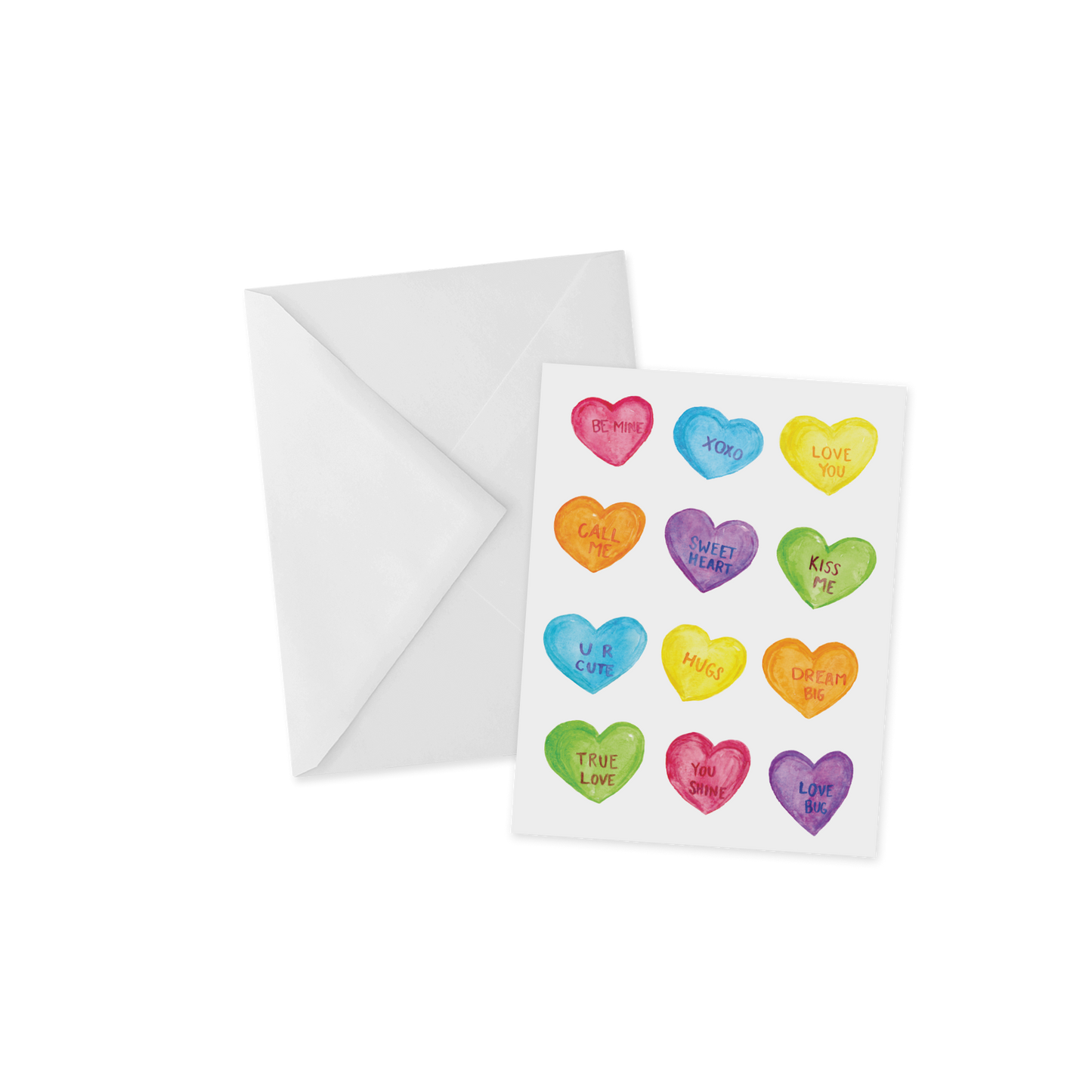 Candy Hearts Valentine's Day Greeting Card