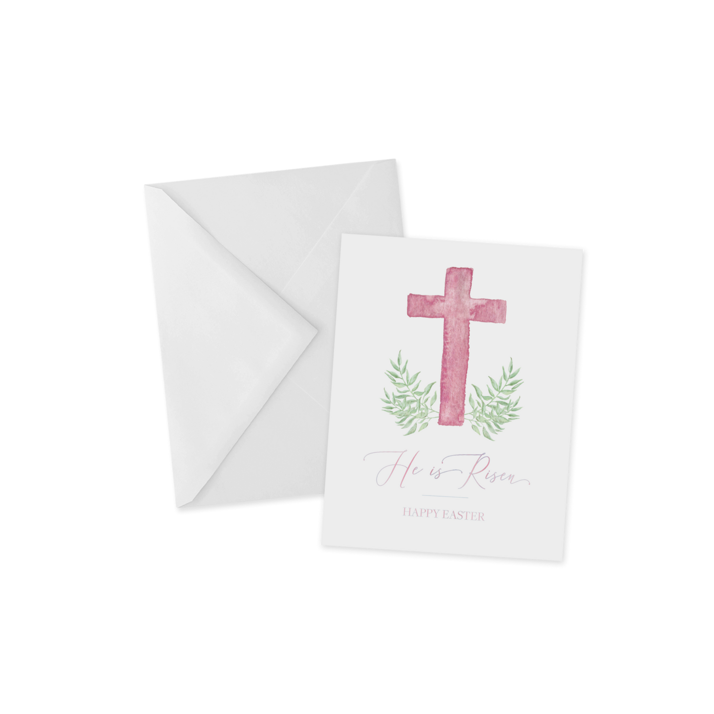 He is Risen, Easter Cross Greeting Card