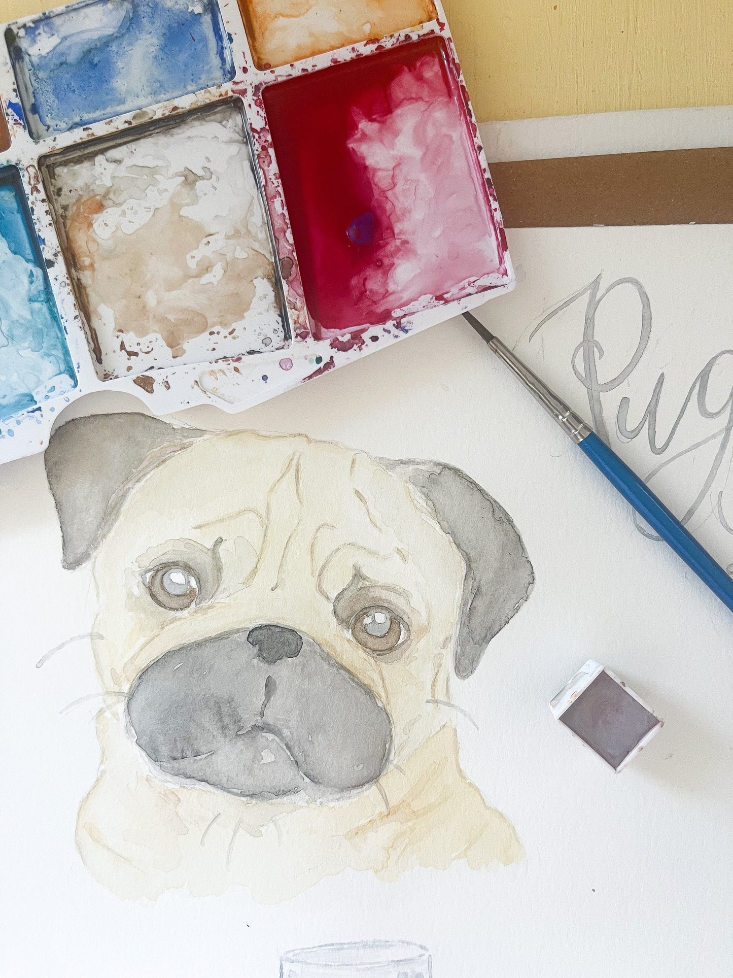 Custom Watercolor Pet Portrait