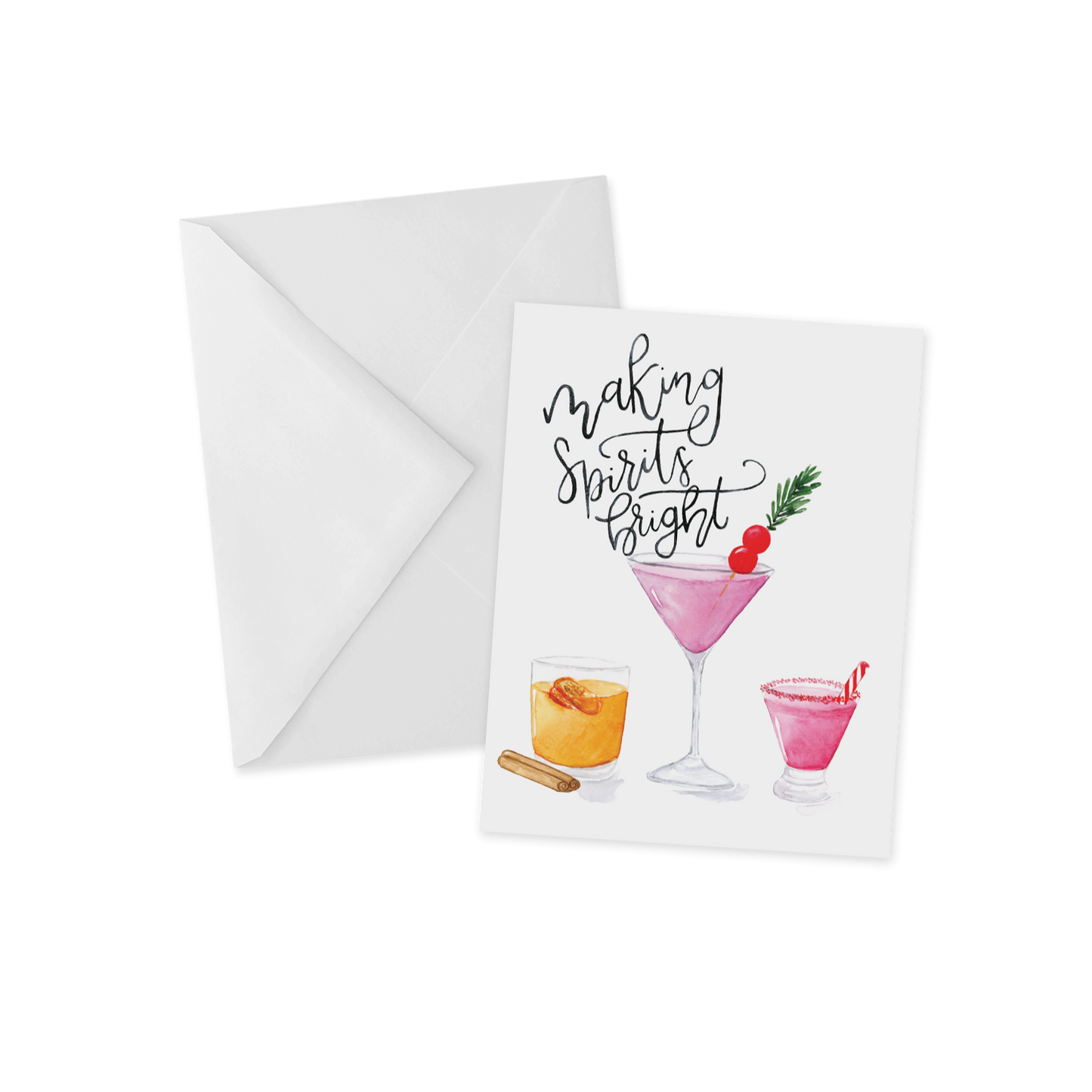 Making Spirits Bright, Funny Christmas Greeting Card