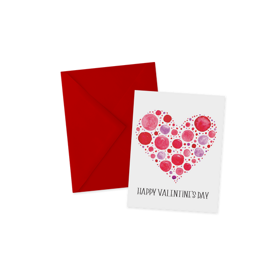 Colorful Heart Valentine's Day Greeting Card