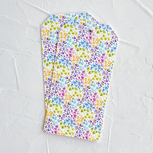 DISCONTINUED Party Animal Watercolor Leopard Print Gift Tags, Set of 5