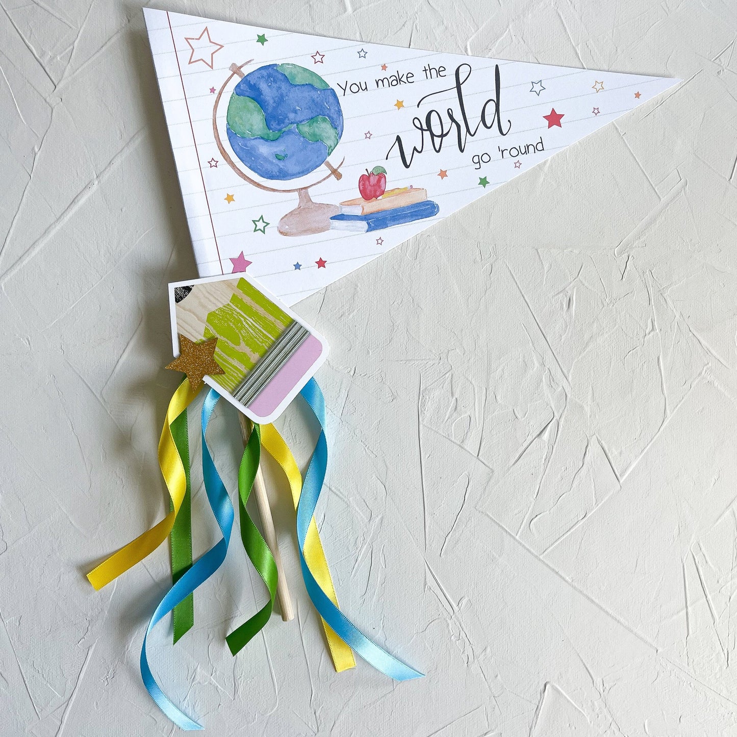 DISCONTINUED Teacher Appreciation Party Flag, Teacher Gift Back to School