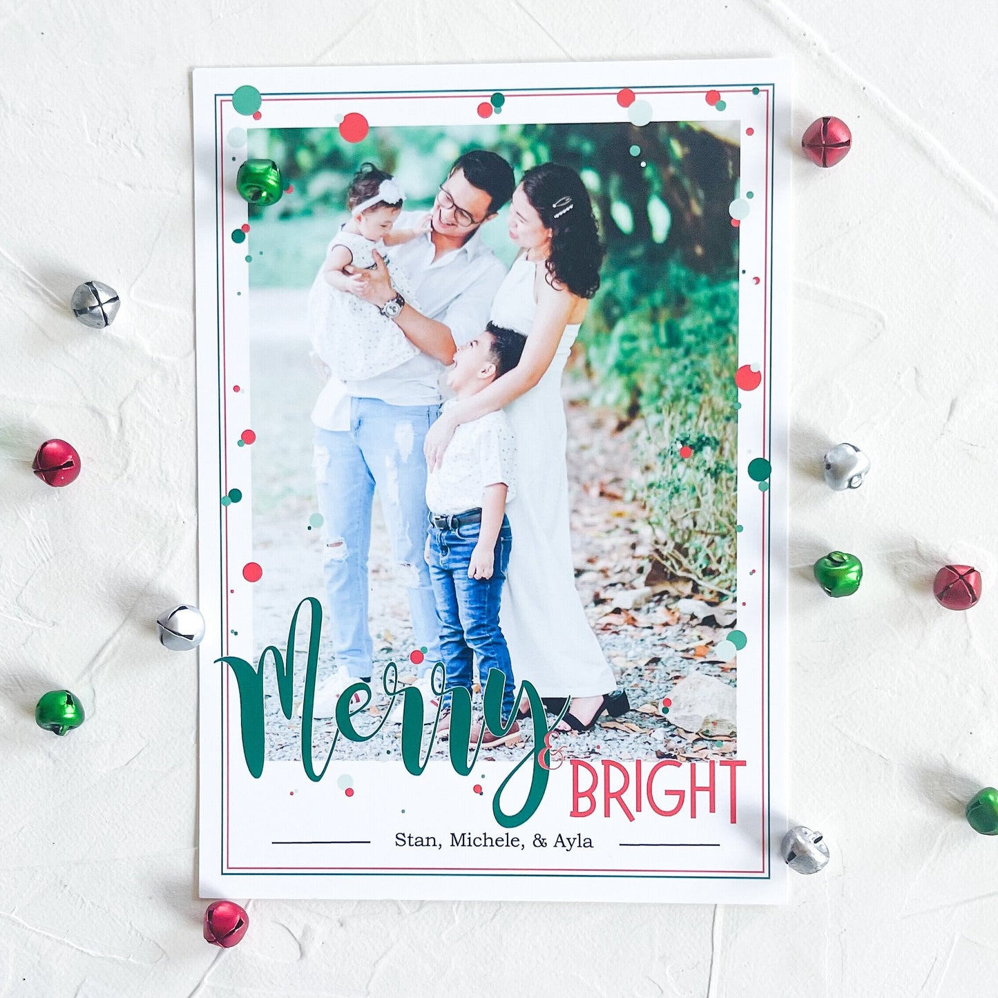 Colorful Confetti Holidays Photo Card