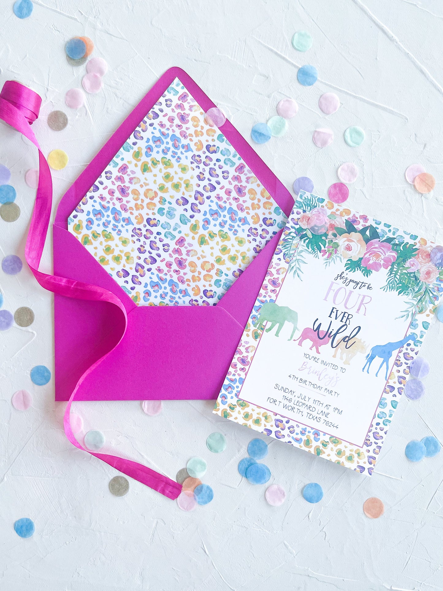 Jungle Safari WILD Party Invitation