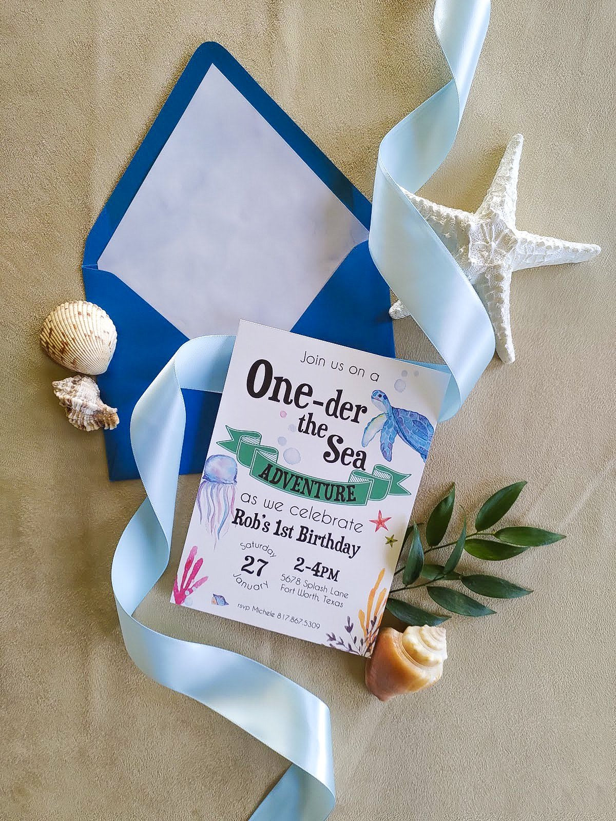 One-der the Sea First Birthday Party Invitation – madpaperie