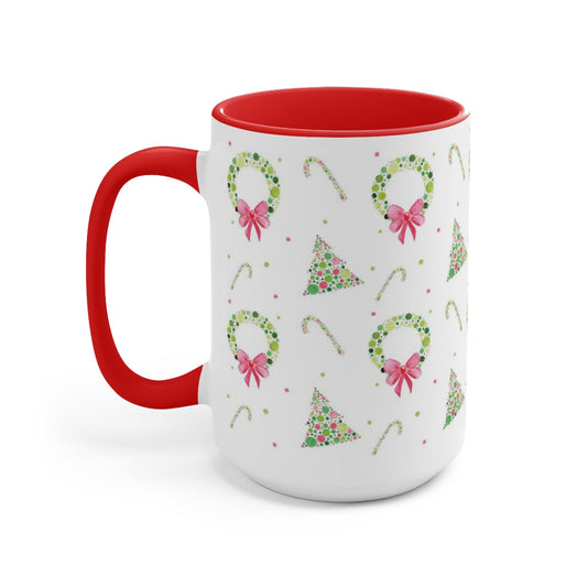 IMPERFECT/SLIGHTLY BLEMISHED Merry Christmas Pointillism Inspired Ceramic Mug
