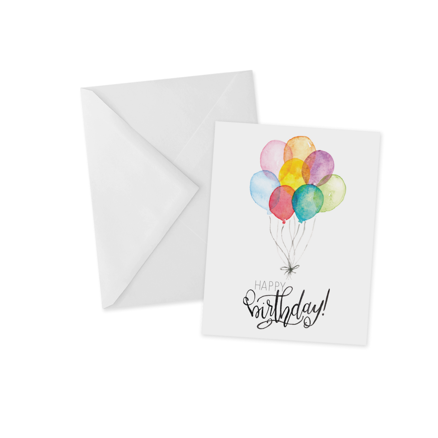 Colorful Birthday Balloons, Happy Birthday Greeting Card