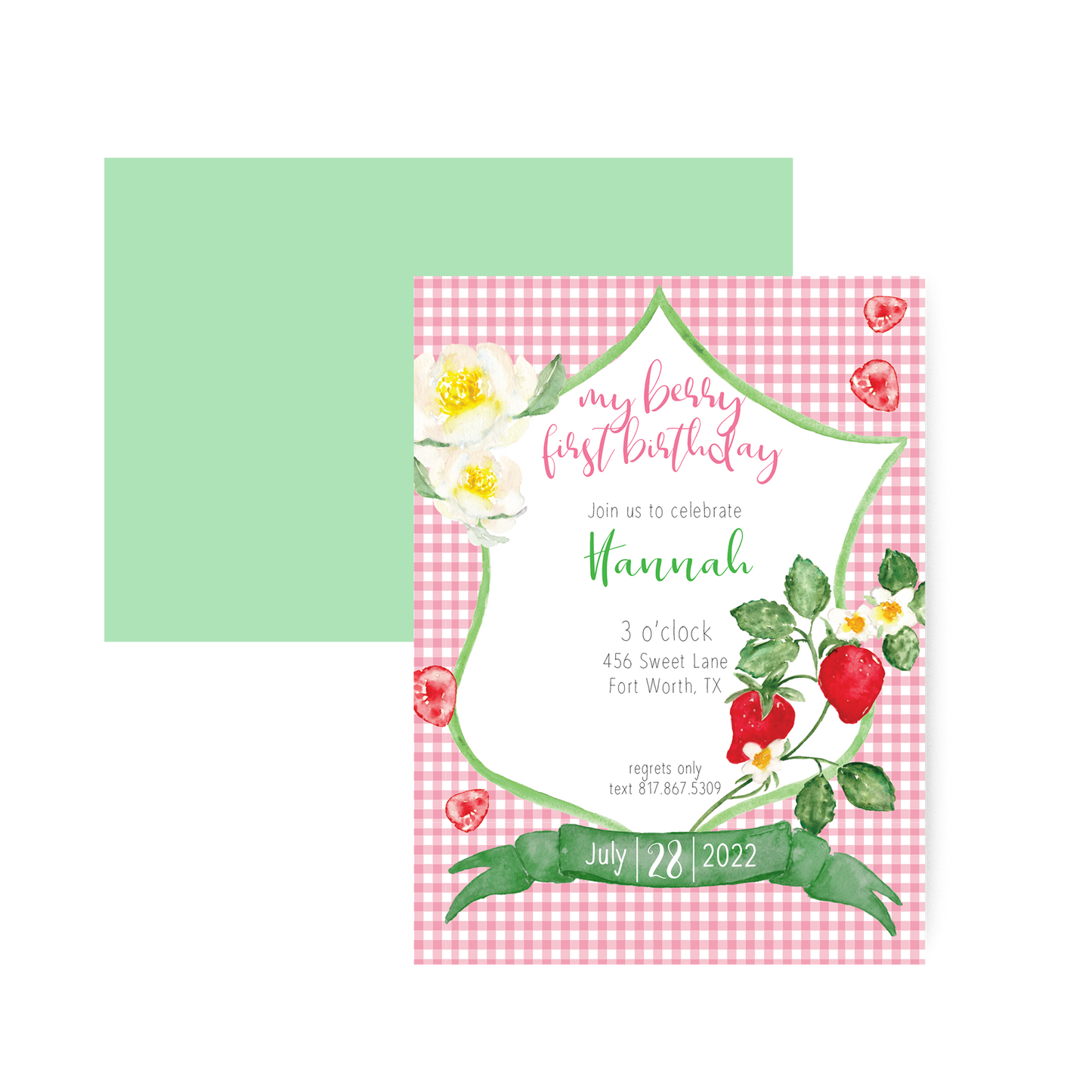 Berry First Birthday Invitation