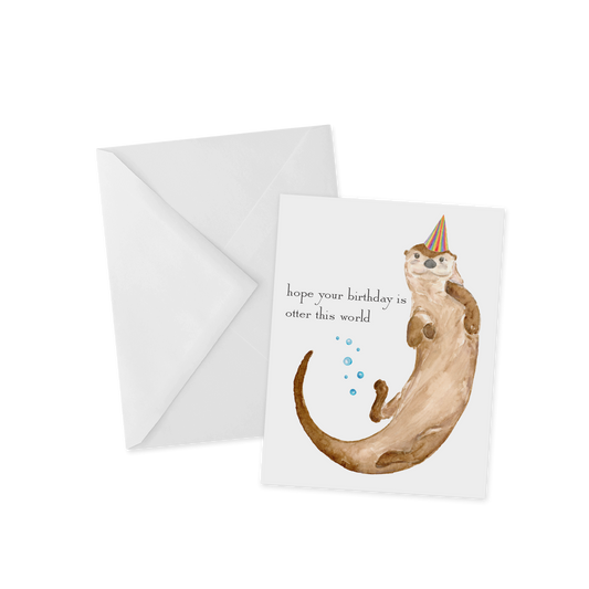 Party Otter Birthday Card