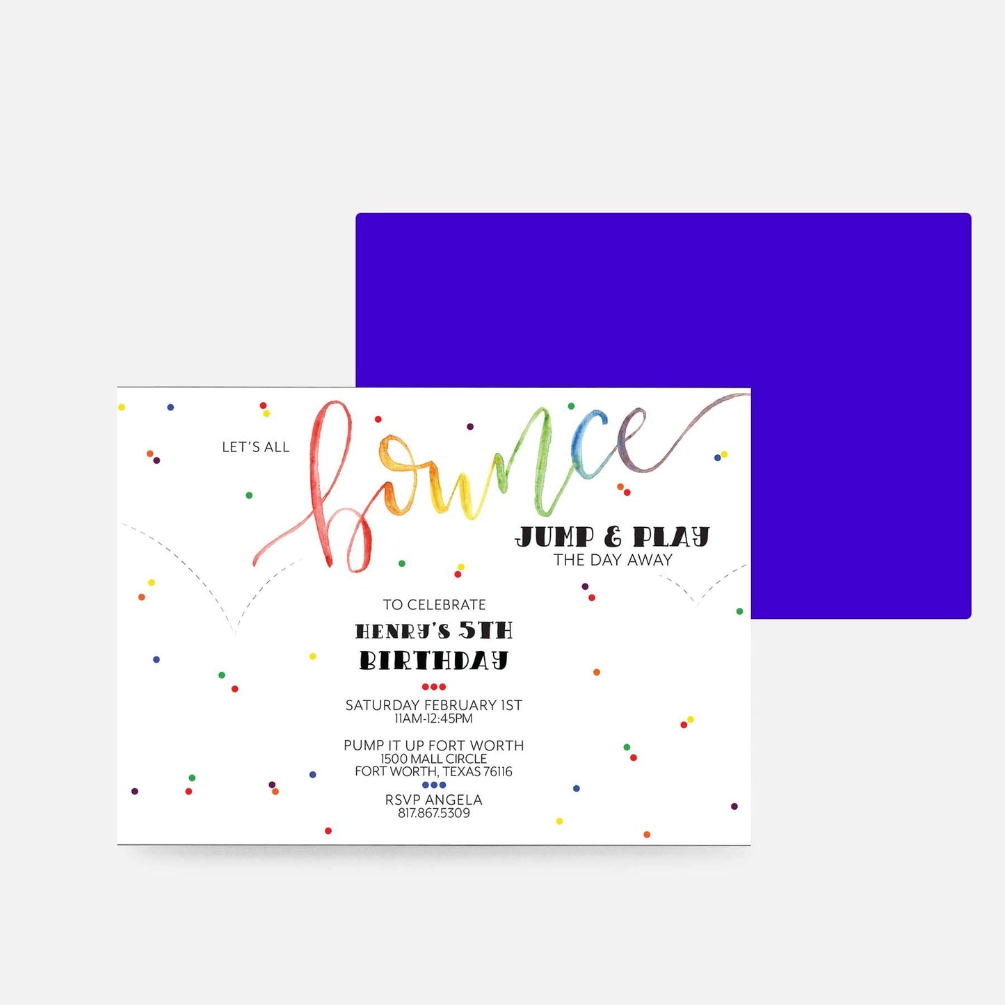 Bounce Birthday Invitation