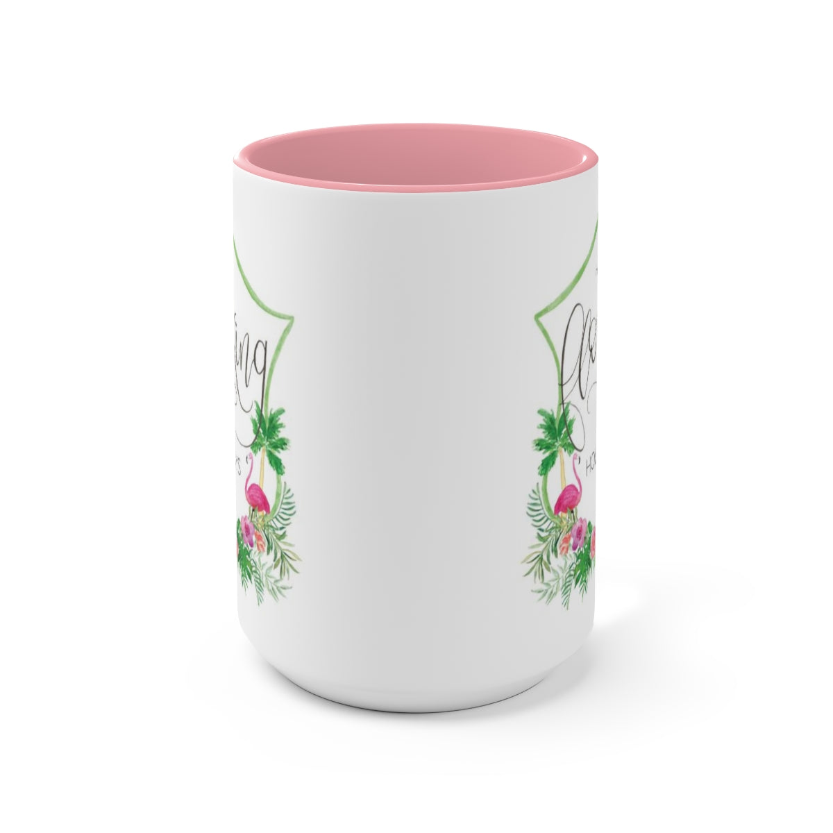Watercolor Crest, Tropical Christmas, Ceramic Mug