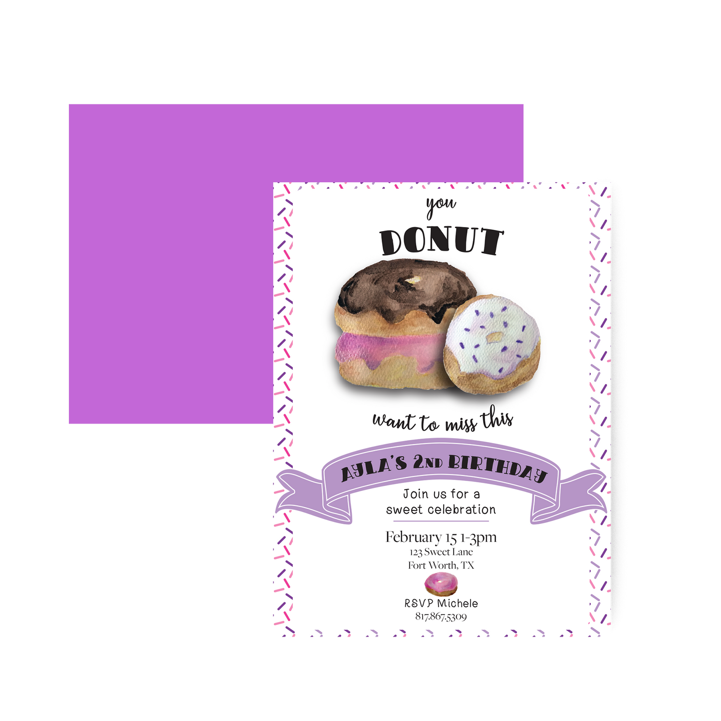 Donut Party Invitation