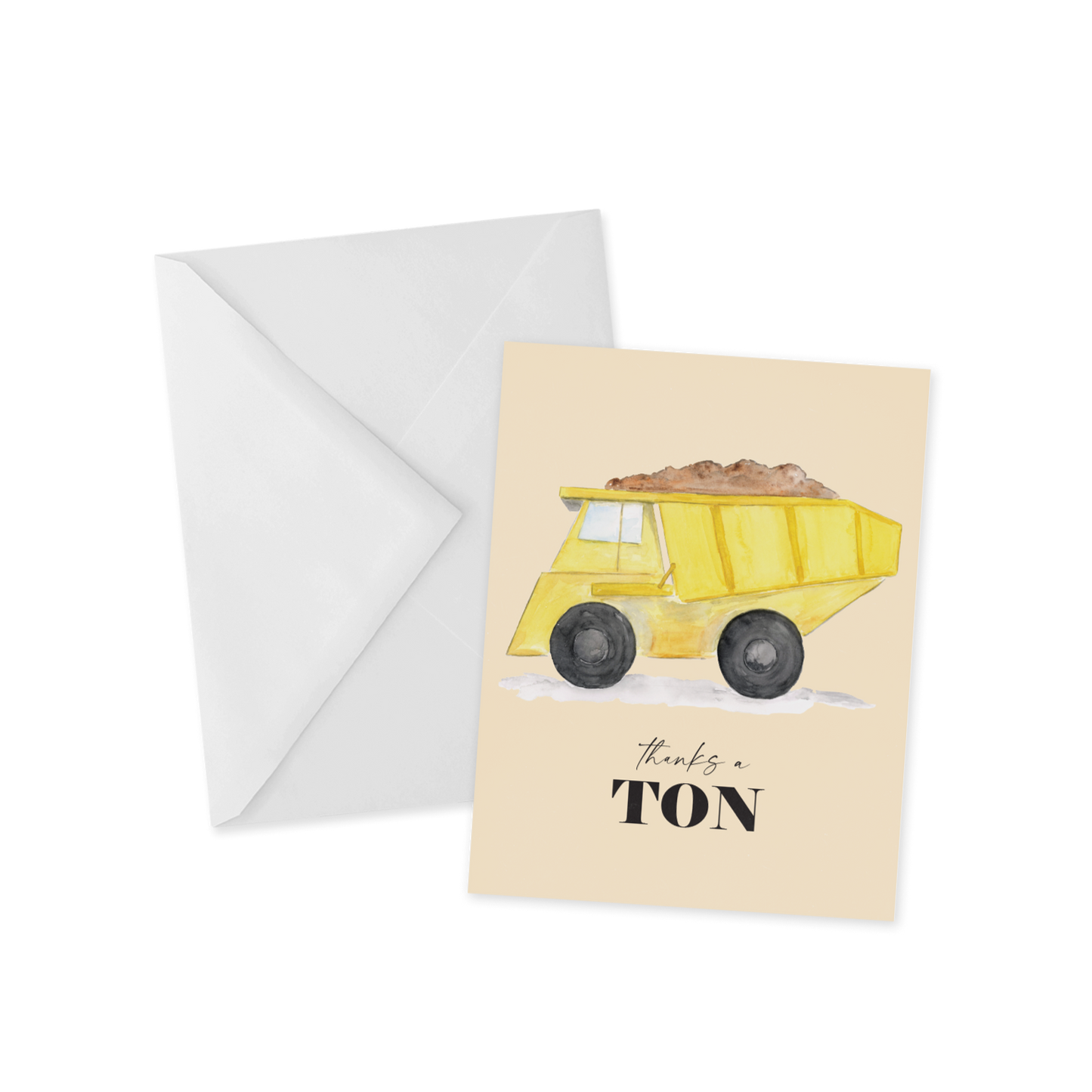 Thank You Dump Truck Greeting Card