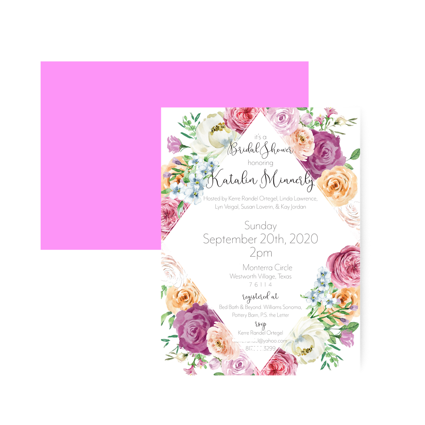 Feminine Watercolor Invitation