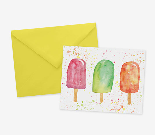 DISCONTINUED STYLE Cool n’ Colorful Popsicles Greeting Card