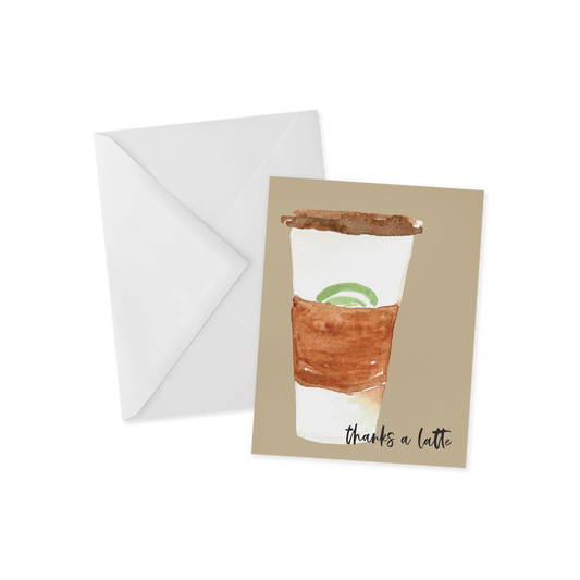 Thanks A Latte Greeting Card