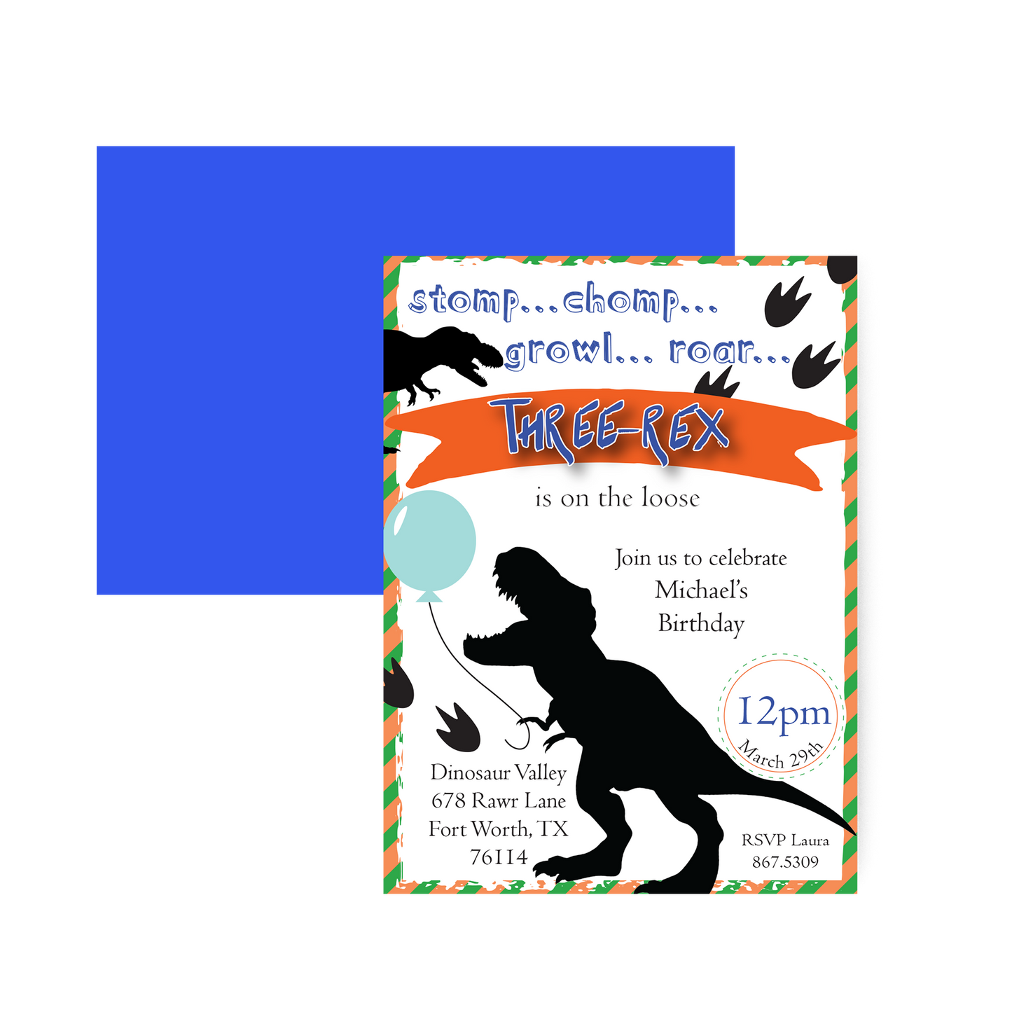 Dinosaur Birthday Party Invitation