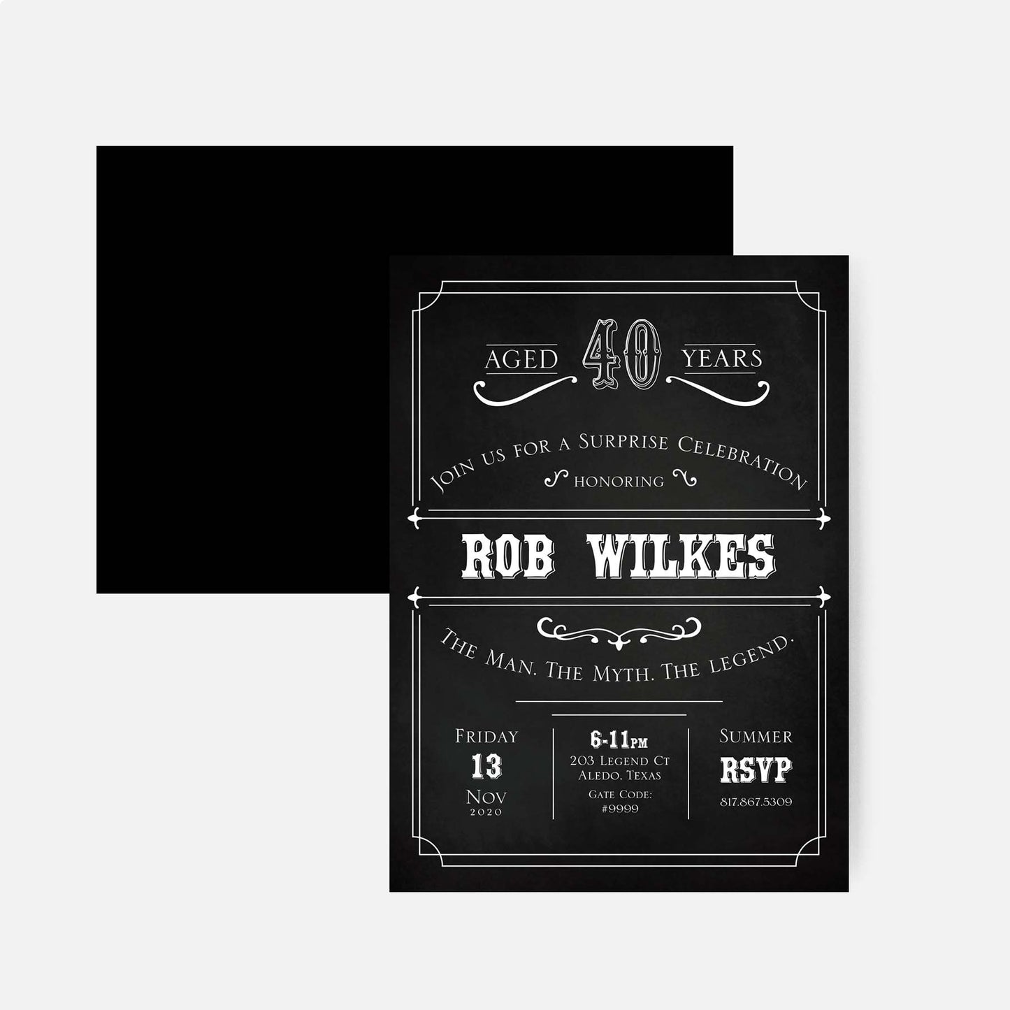 Vintage Dude Party Invitation