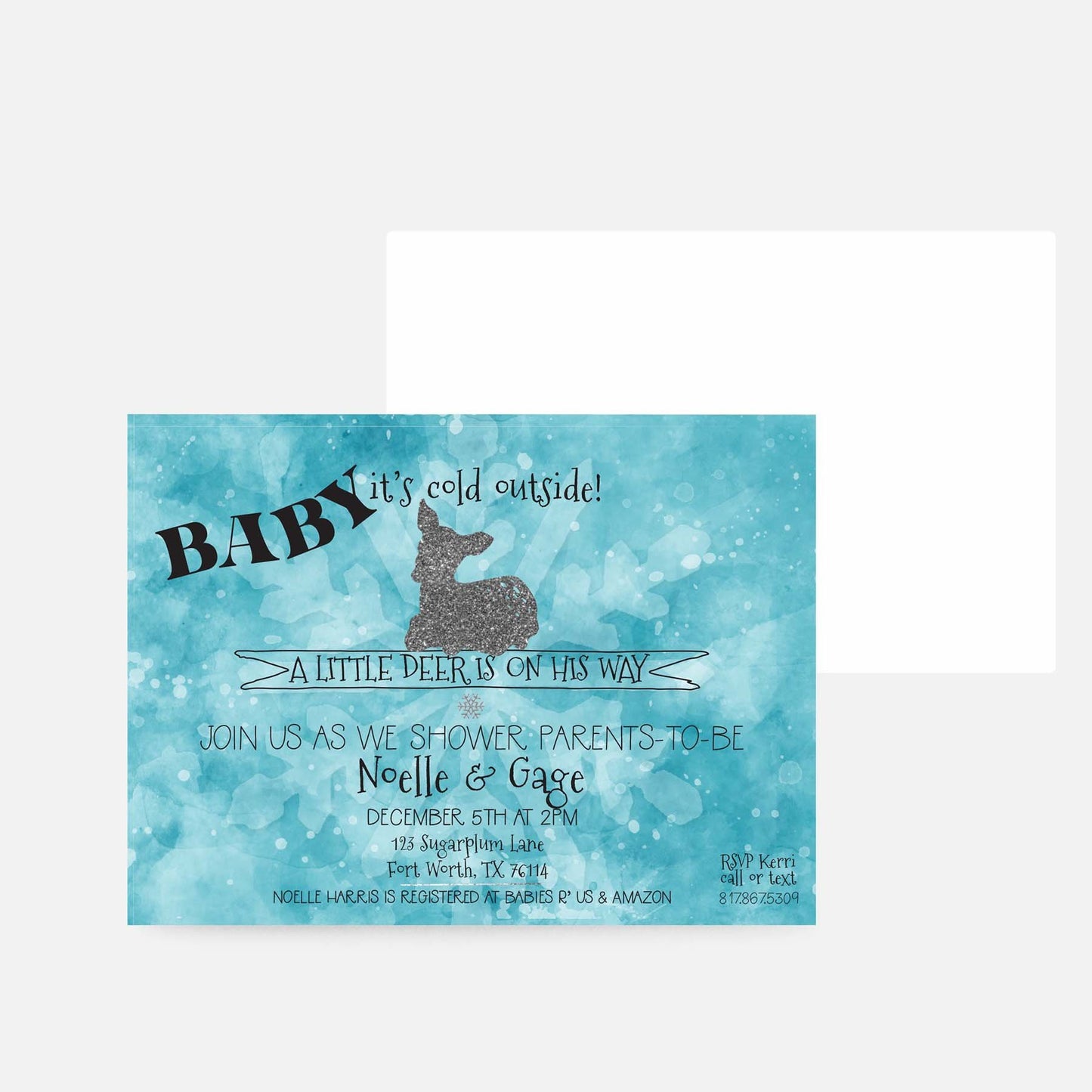 Deer Baby Shower Invitation