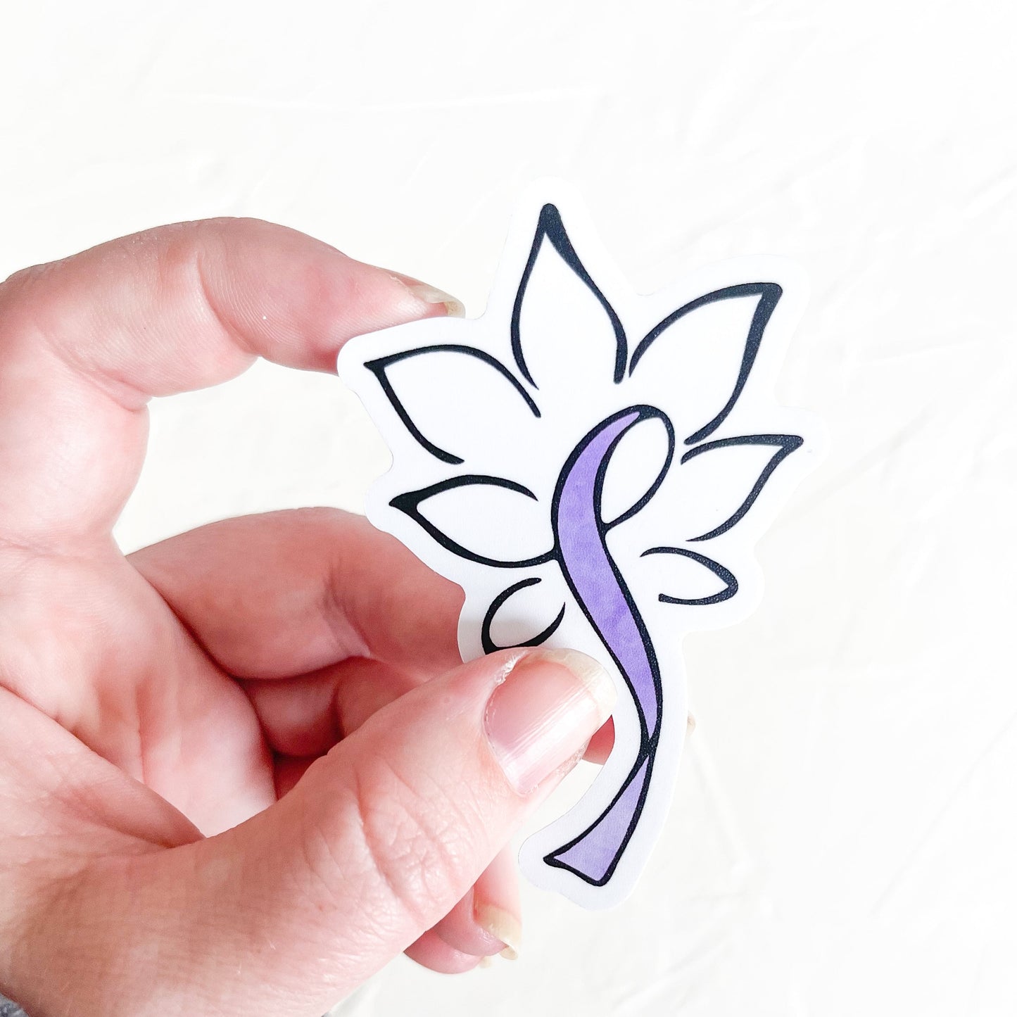 Cancer Ribbon Sticker- Pancreatic Cancer