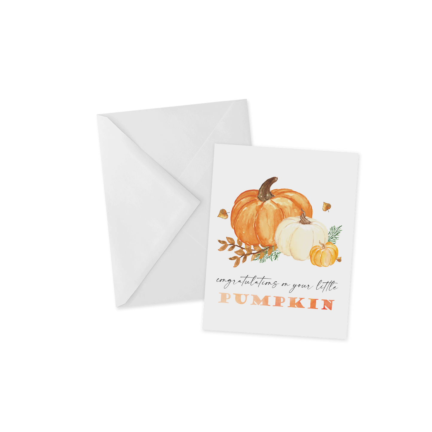 Congrats Little Pumpkin, New Baby Greeting Card