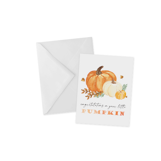 Congrats Little Pumpkin, New Baby Greeting Card