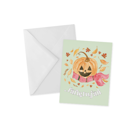Fallelujah! Happy Pumpkin Autumn Greeting Card