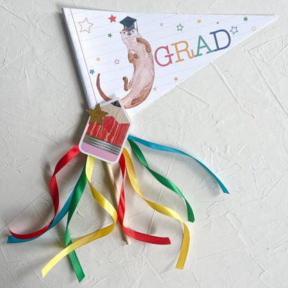 GRAD- Graduation Party Flag