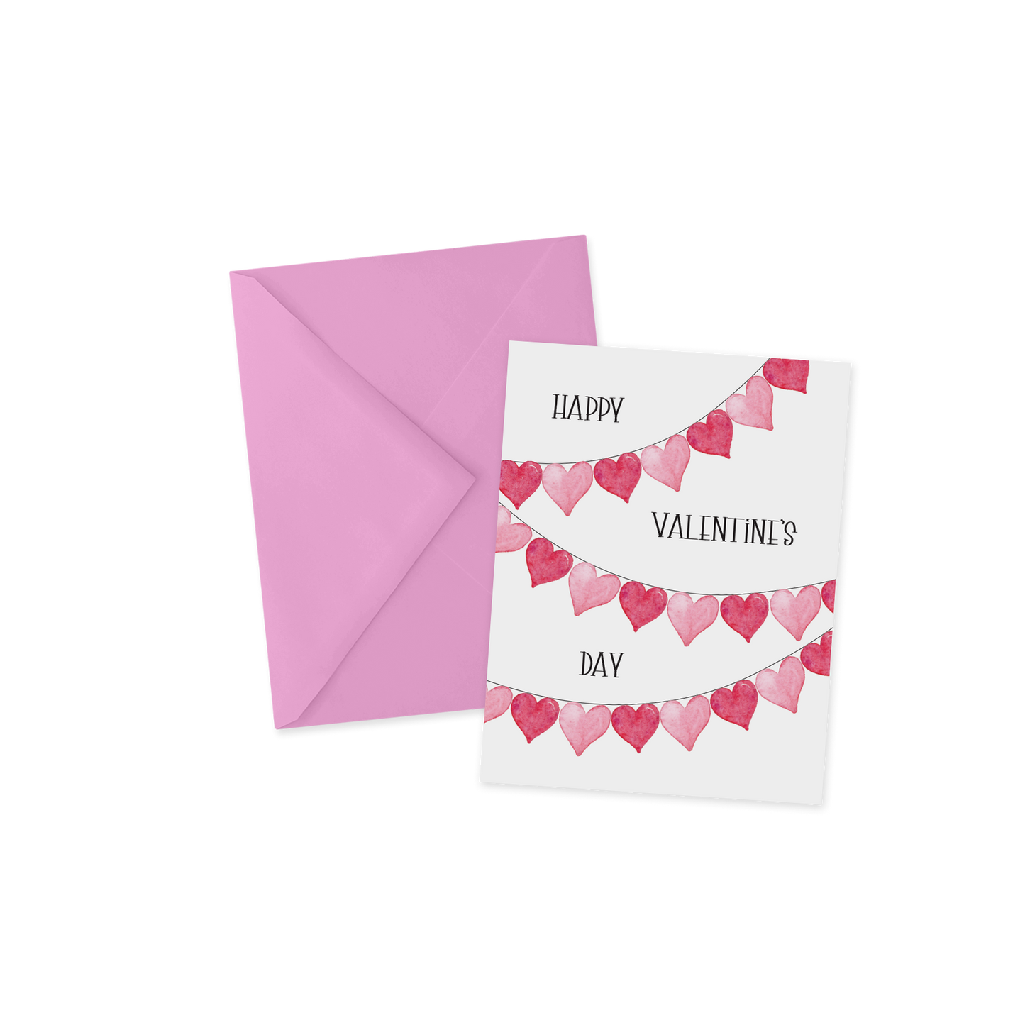 Heart Banner Valentine's Day Greeting Card