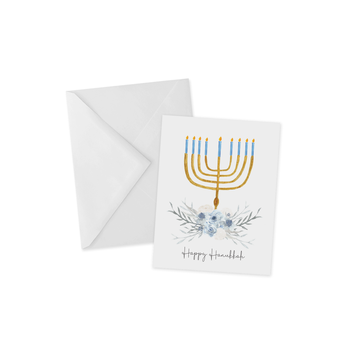 Happy Hanukkah, Menorah Greeting Card