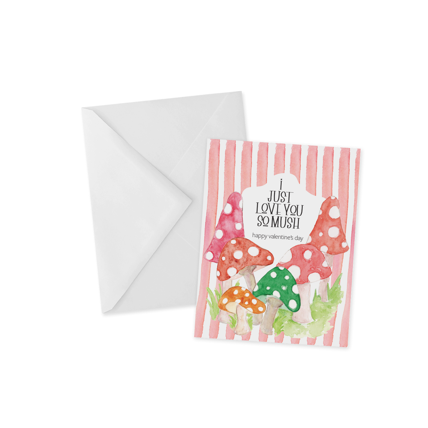 Psychedelic Mushroom Valentine's Day Greeting Card