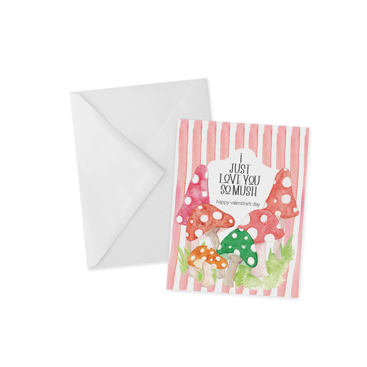 Psychedelic Mushroom Valentine's Day Greeting Card