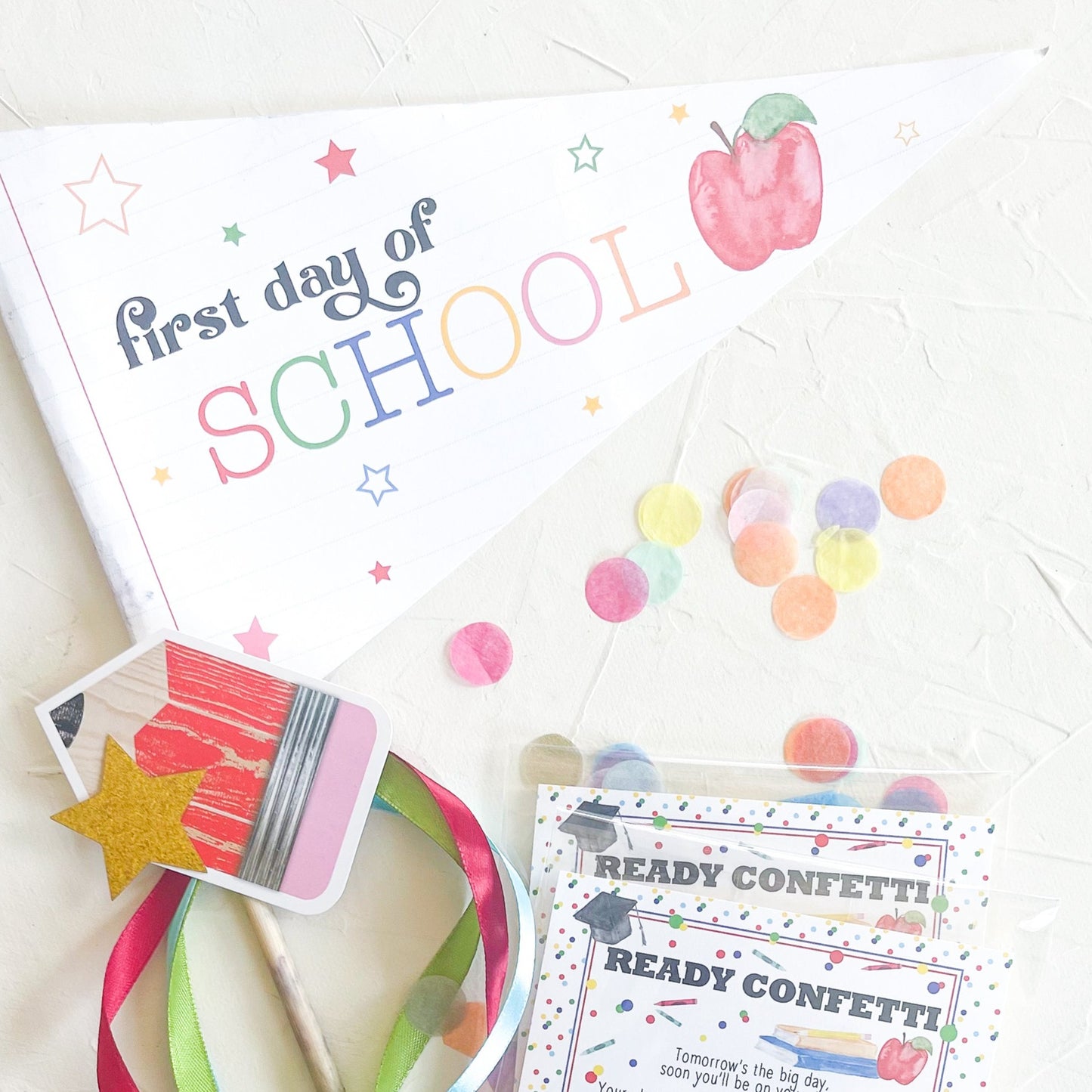 Back to School Ready Confetti, Jitter Glitter First Day of School Gift