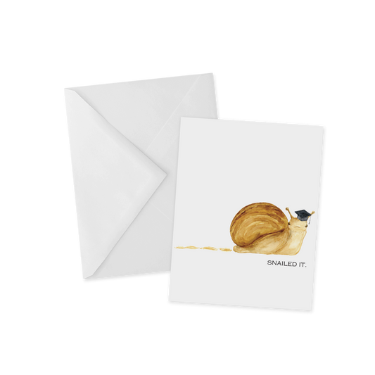 IMPERFECT Cute Snail Graduation Card