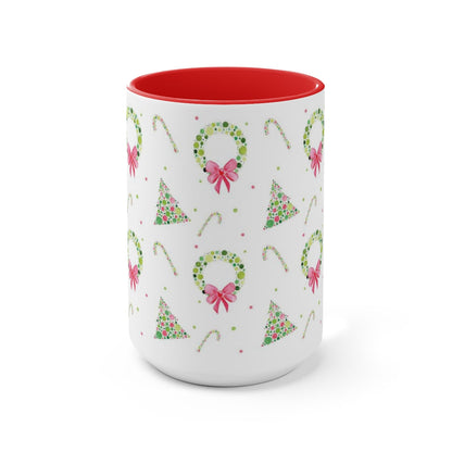 IMPERFECT/SLIGHTLY BLEMISHED Merry Christmas Pointillism Inspired Ceramic Mug