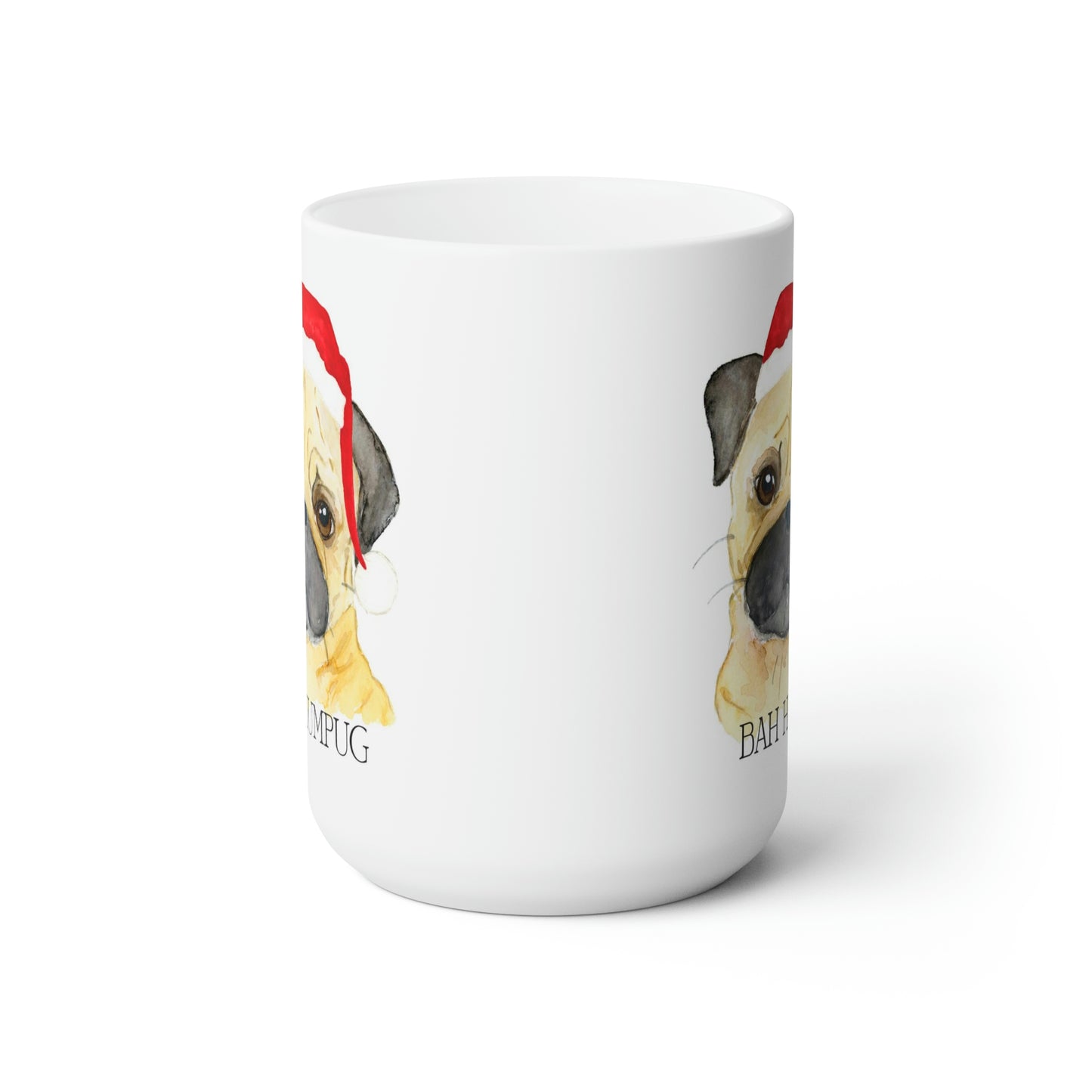 Bah Hum Pug, Holiday Ceramic Mug