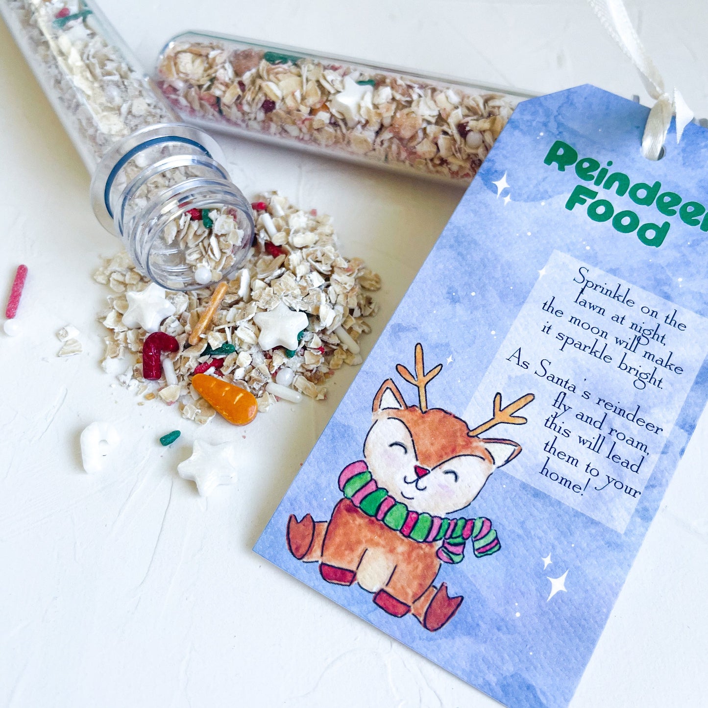 Reindeer Food Tube, Christmas Eve Gift for Kids