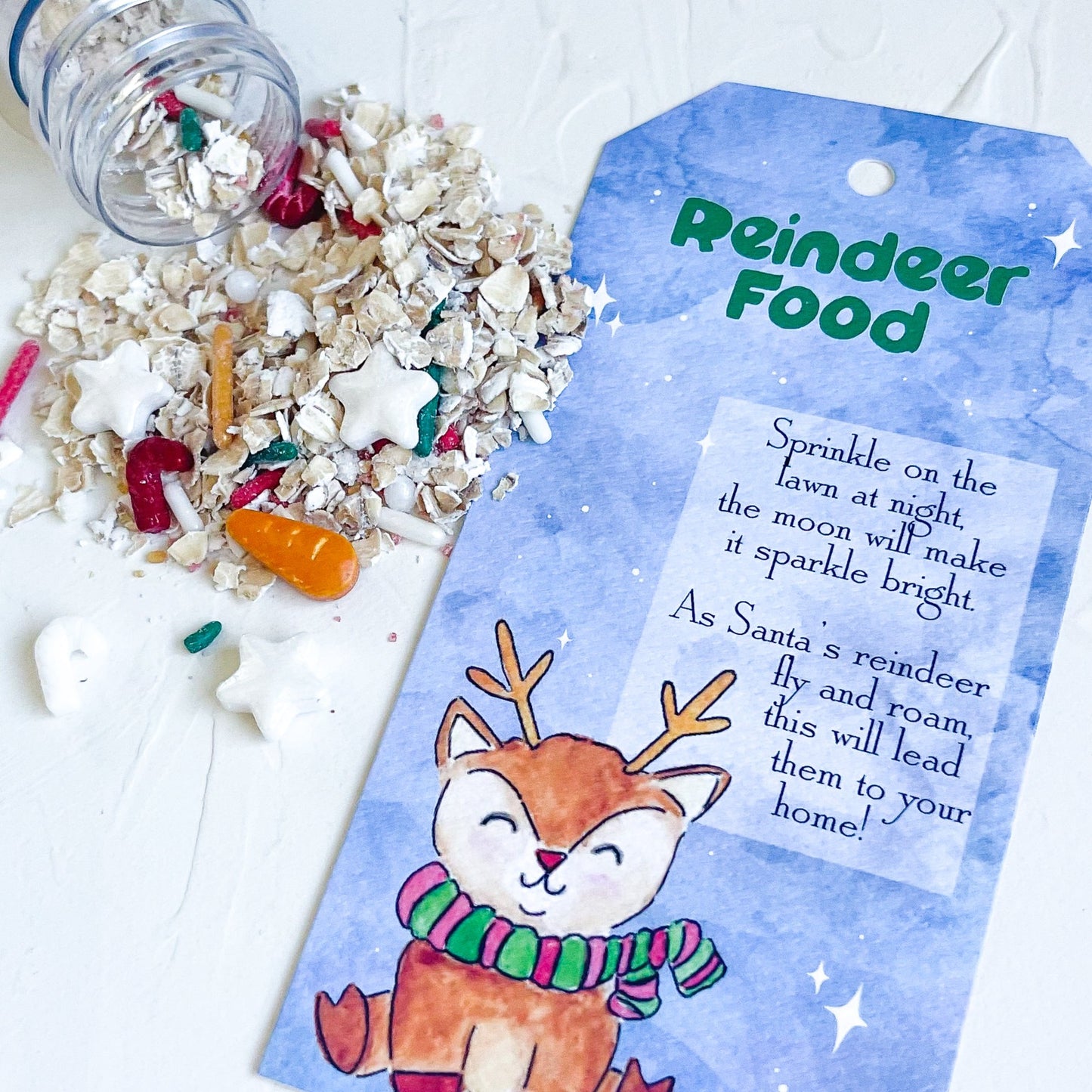 Reindeer Food Tube, Christmas Eve Gift for Kids