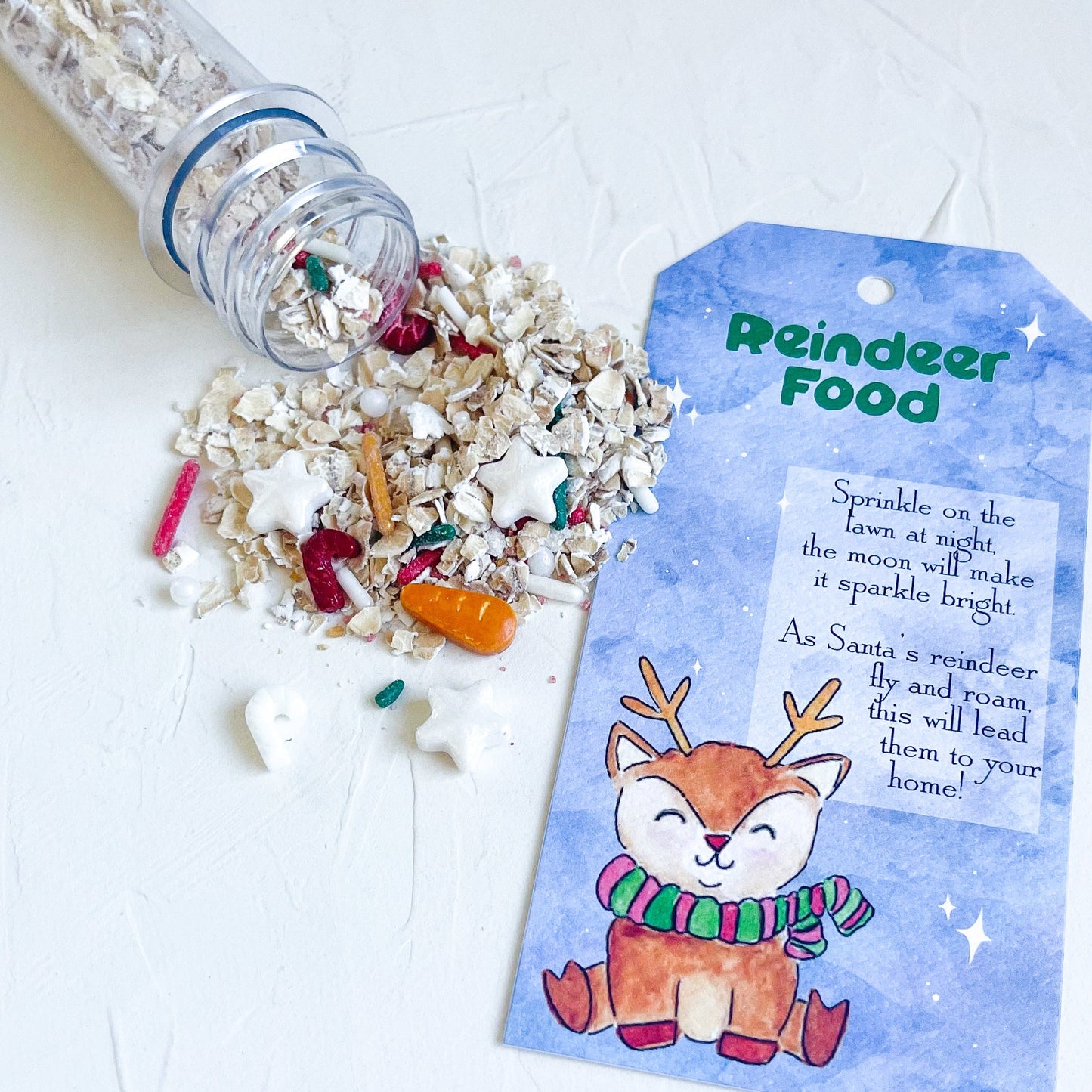 Reindeer Food Tube, Christmas Eve Gift for Kids