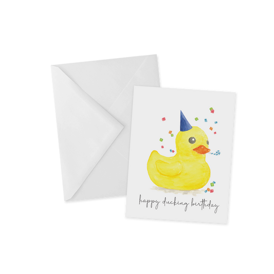Funny Birthday Greeting Card, Happy Ducking Birthday