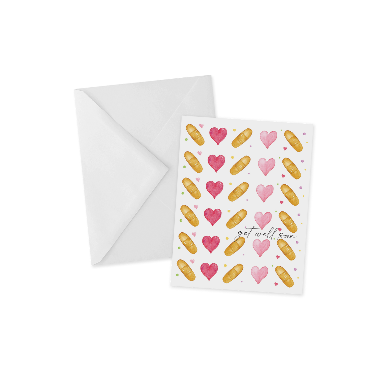IMPERFECT Get Well Bandaid Greeting Card