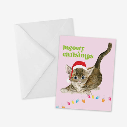 Holiday Animal Greeting Cards, Set of 5 Cards with Envelopes